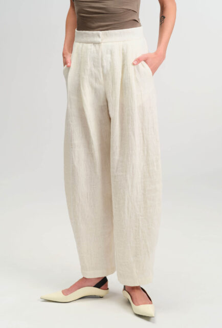 Jacquard Linen Balloon Pants