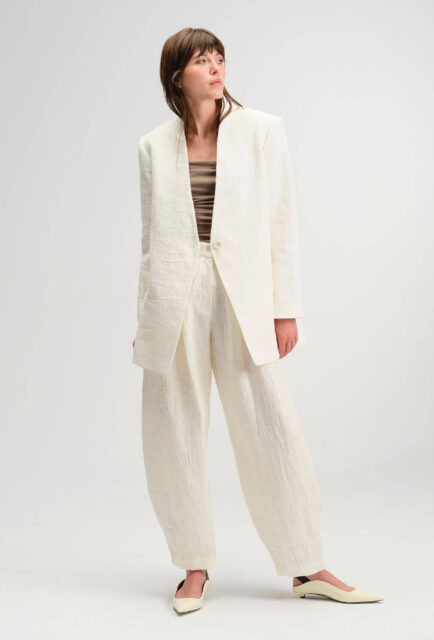 Jacquard Linen Blazer